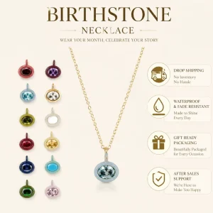 Birthstone Personalized Custom Alloy Pendant Charm with Colorful Zircon Stone for DIY Jewelry Making