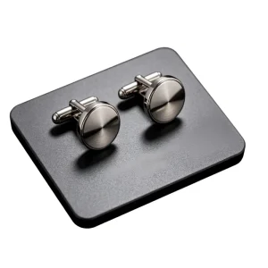 Blank Stainless Steel Custom Engravable Cufflinks for Men, French Shirt Cuff Links