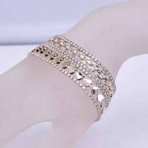 Bulk 18K Gold Filled Cubic Zircon Micro Inlay Bracelet Italian Charm Fine Jewelry Bracelet for Women