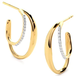 Bulk Minimalist Brass Gold Plated Hoop Earrings