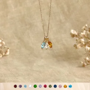 CE-Certified DIY Birthstone Drop-Shaped Diamond Zircon Pendant for Necklaces