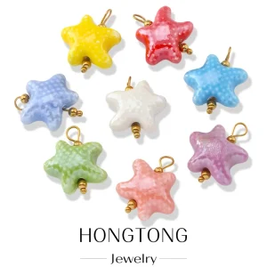 Ceramic Star Charms for Jewelry Accessories