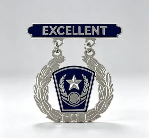 Chain Hinged Enamel Lapel Pin
