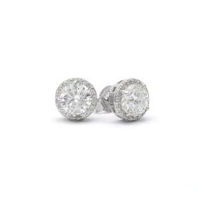 Classic Cut 18K Gold Silver-Plated Stud Earrings for Women