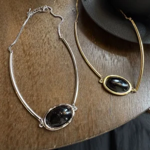Classic Retro Alloy 18K Gold-Plated Pendant Necklace