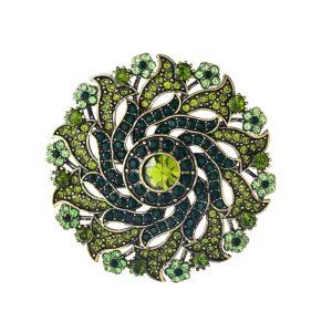 Classic Rhinestone Flower Brooches for Women’s Weddings