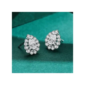 Classic Wedding Stud Earrings Sterling Silver 925