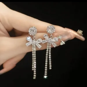 Clip-On Chandelier Cuff Dangle Earrings for Women