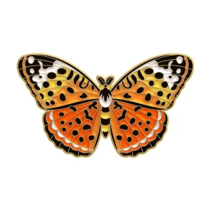 Colorful Large Butterfly Pattern Enamel Brooch Dress Decoration and Lapel Badge