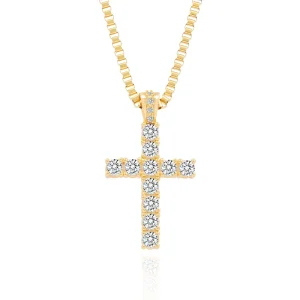 Cross Pendant Necklace Full Rhinestones Charms