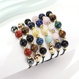 Cross border New style Stone Bead Crystal Bracelet Citrine Amazonite Lapis Lazuli Luxe inspired Beads Elevates Casual Gift