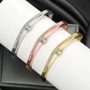 Crystal Gold Bangle Bracelet Assorted Mixed Jewelry