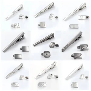Cufflink and Tie Clip Set for Men