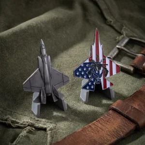 Custom 3D Jet Aircraft Challenge Coin Zinc Alloy Flag Token for Aviation Pilot Security Honor Award