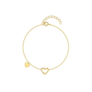 Custom 925 Sterling Silver Heart Charm Bracelet