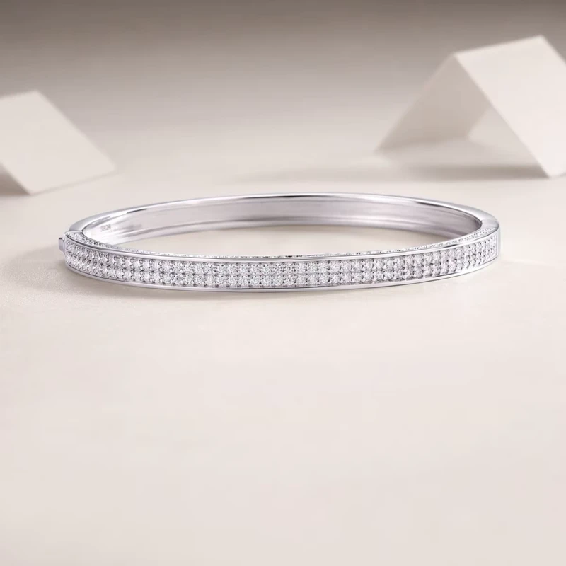 Three Moissanite Bracelet Styles for a Versatile Collection 1 Custom 925 Sterling Silver Hypoallergenic VVS Lab Moissanite Bracelet for Women