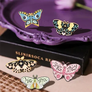 Custom Butterfly Brooch Iron Clothing Accessory OEM Wedding Party