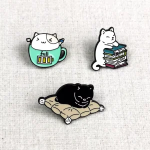 Custom Cartoon Enamel Brooch Pin with Human Pattern Metal Printing for Backpack and Clothing
