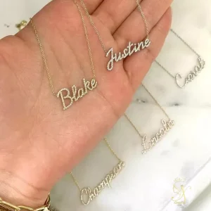 Custom Design Sterling Silver VVS1 Moissanite Letter Pendant Necklace with Claw Setting Charm Style Unisex