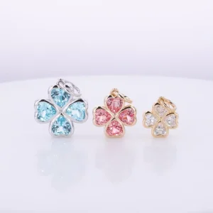 Custom Diamond Jewelry Heart Charm Lab-Grown Gemstone Lab-Grown Diamond Solid Gold Cute Pendant