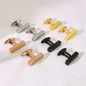 Custom Engraved Stainless Steel Personalized Logo Cufflinks for Men