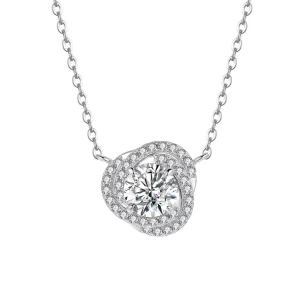 Custom Fashion Clover Charm Fine Pendant Necklace Silver 925 Sterling Necklaces for Women