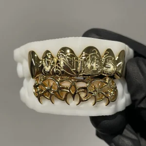 Custom Gold-Plated 925 Sterling Silver Teeth Grillz