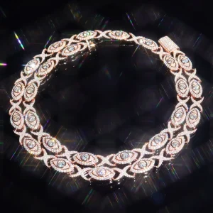 Custom Iced Out Protective Eye Cuban Link Necklace 925 Sterling Silver VVS Moissanite Chain Hip Hop Jewelry Unisex