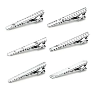 Custom Logo Engraved Metal Cufflinks and Tie Clip Set