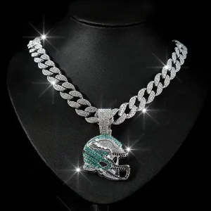 Custom-Made Hip-Hop Rugby Necklace with Alloy Copper and Stainless Steel Pendant