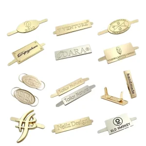 Custom Metal Logo Tag Badge for Luggage, Bags, and Clothing