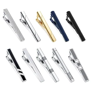 Custom Metal Tie Pins in Copper, Gold, and Silver for Men