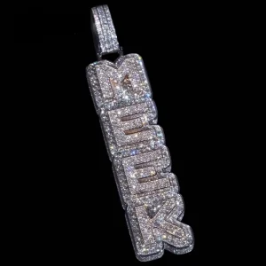 Custom Name Letter Moissanite Pendant GRA Certified 925 Silver VVS Hip Hop Jewelry