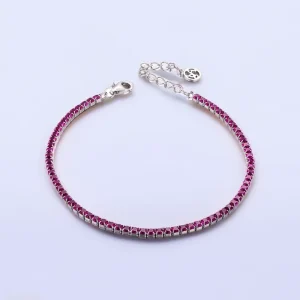 Custom OEM Gold Plated 925 Sterling Silver Multi-Design Cubic Zirconia Tennis Bracelet for Women
