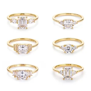 Custom Stackable 925 Sterling Silver 0.8ct 1ct Moissanite Promise Wedding Band Engagement Rings for Women Valentines Anniversary