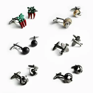 Custom Sublimation Cufflinks Set with Boxes for Men