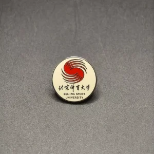 Custom University Enamel Pin Zinc Alloy Red and White Enamel Alumni Souvenir