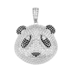 Customizable 925 Sterling Silver Iced Out Moissanite Diamond Chinese Panda Pendant Charm