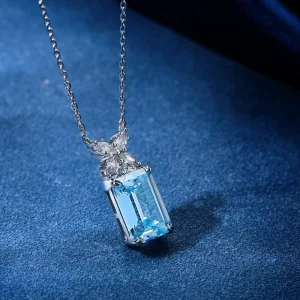 Customized 925 Sterling Silver 8x12mm Pendant Necklace for Women