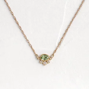 Customized 925 Sterling Silver Gemstone Birthstone Pendant Necklace Choose Your Stone
