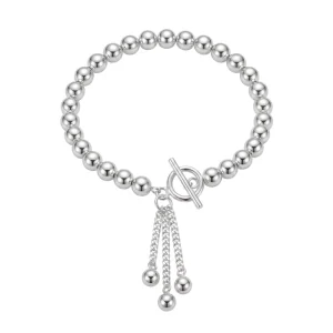 Customized Bead Charm Adjustable Metal Chain Bracelet for Men and Women