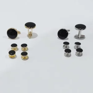 Customized Engraved Enamel Knot Cufflinks for Men