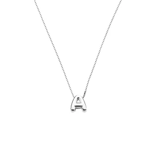 DIY Arabic A-Z Letter Pendant Necklace, 925 Sterling Silver