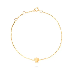 Dainty Ocean Shell Bracelet 18K Gold-Plated 925 Sterling Silver for Women