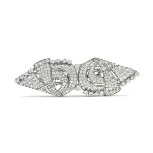 Detachable Multi-purpose 925 Sterling Silver Rhodium Plated Fine Jewelry Brooches for Suit Scarf Buckle Pin