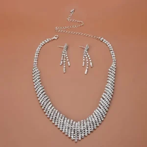 Diamond Banquet Jewelry Set for Prom and Formal Occasions