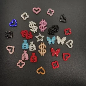 Diamond DIY Money Bag Dollar Sign Heart-Shaped Pendant Charm for Phone Case Decoration