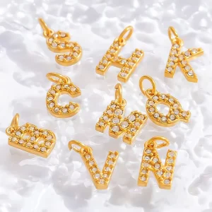 Diamond Letter Charms for Necklace and Bracelet Making