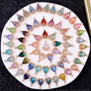 Drop Crystal Stone Sew-On Rhinestone Metal Claw Settings Charms for Jewelry Making