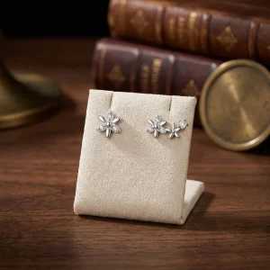 ED342 925 Sterling Silver Flower Stud Earrings, Lightweight